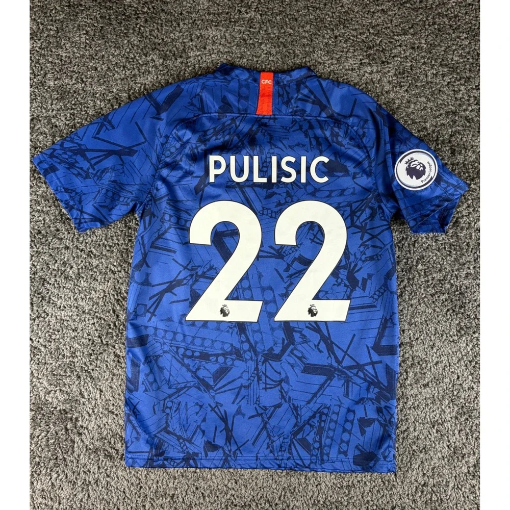 Chelsea FC 2019-20 Pulisic 22 Home Jersey Blue Soccer Shirt Mens Medium